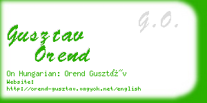 gusztav orend business card